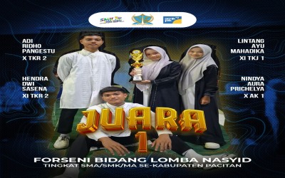 Lantunan Syahdu Berbuah Juara, Grup Nasyid SMKN Ngadirojo Raih Podium Utama PORSENI 2026
